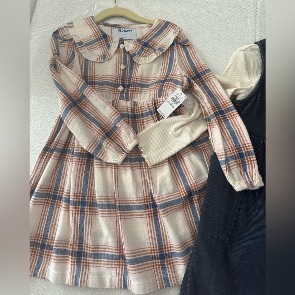 Old Navy Toddler Girl 4T Plaid Flannel Dress with Tags